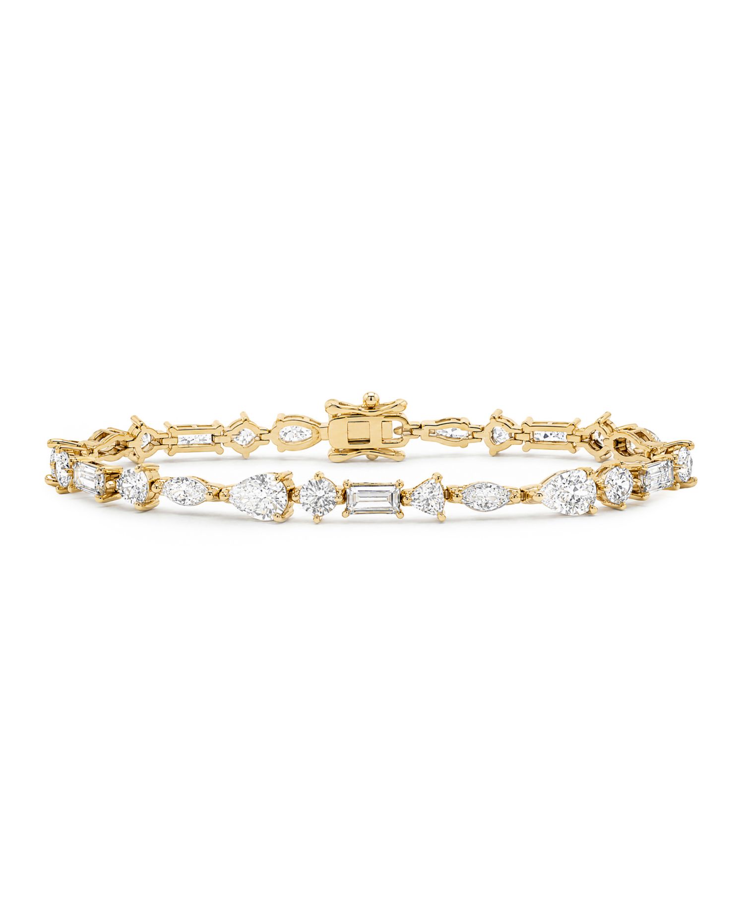 18k Gold-Plated Multi Shape Tennis Bracelet