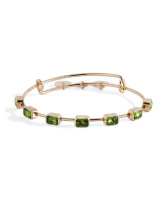August Birthstone Emerald Cut Bangle
