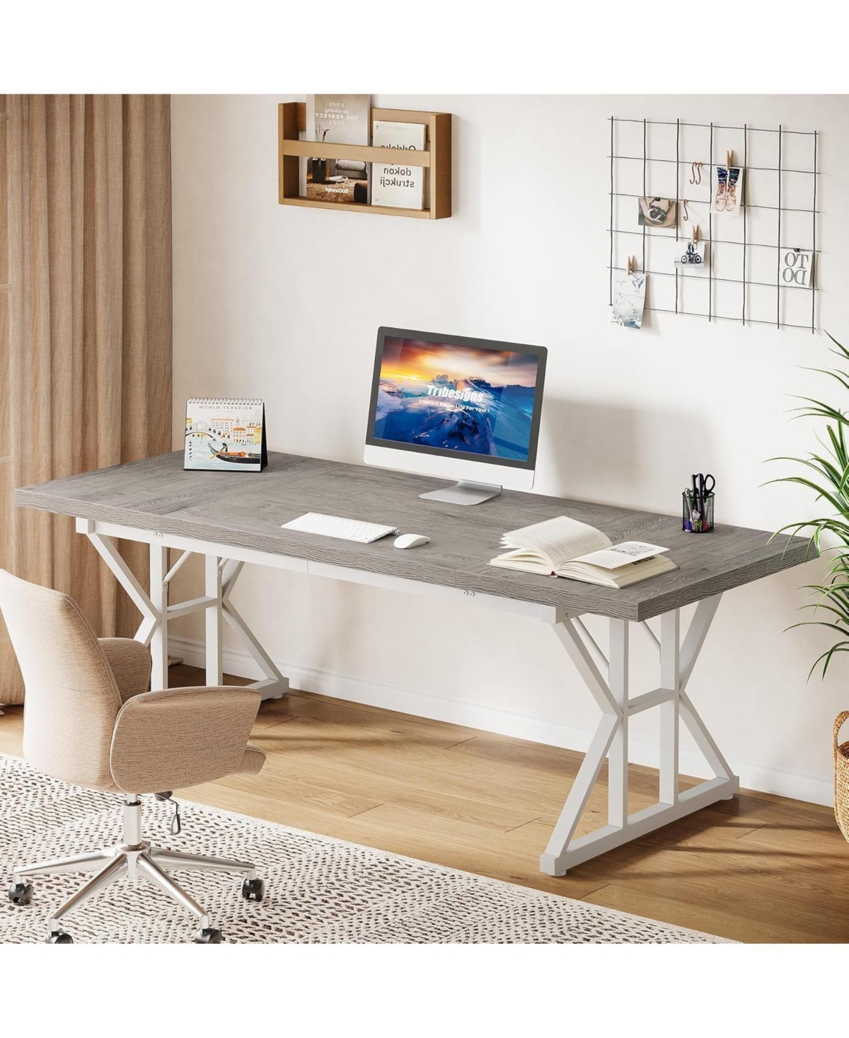 Tribesigns 70.86" Industrial Executive Desk