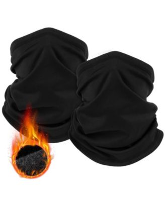2 Pack Winter Neck Gaiter Warmer Windproof Fleece Face Cover Scarf