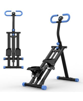 Vertical Climber Exercise Machine with LCD Monitor, Foldable Full Body Cardio Trainer, Non-Slip Pedals