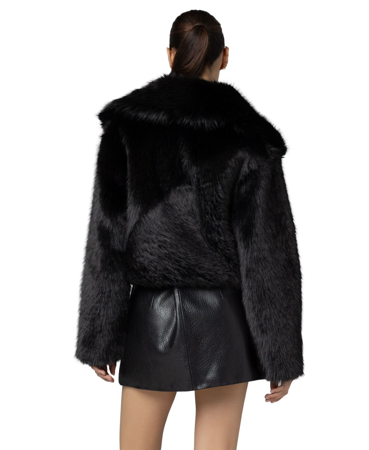 Women's Make It Rain Faux-Fur Cropped Jacket