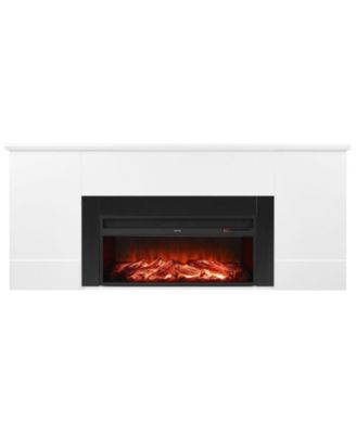 75in Electric Fireplace Stove Heater with Mantel 1500W Remote Timer