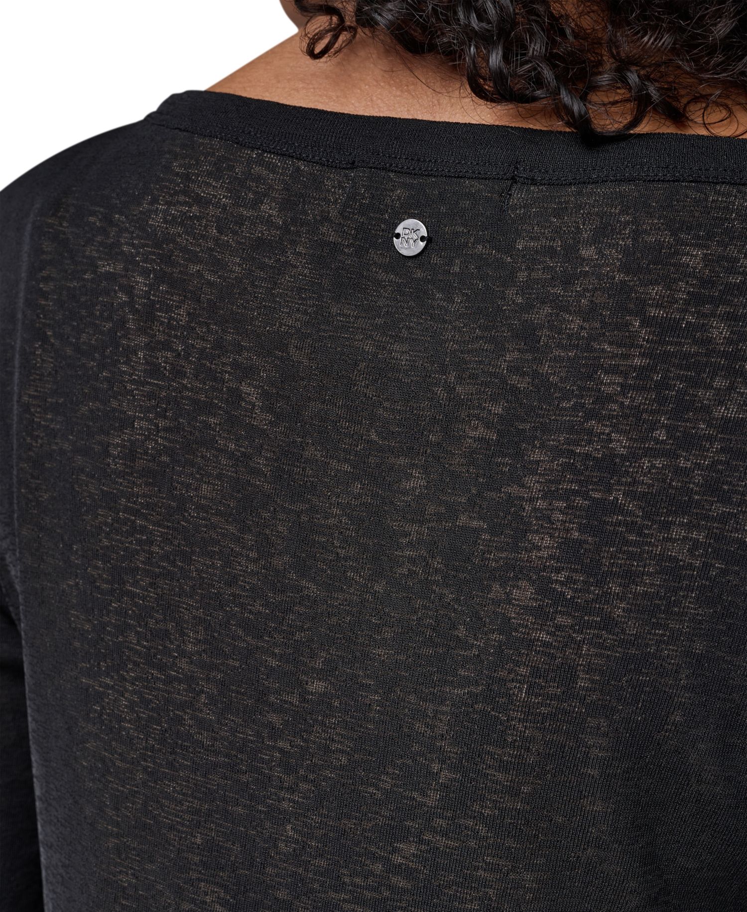 Women's Tissue Knit Scoop Neck 3/4-Sleeve Pullover Sweater