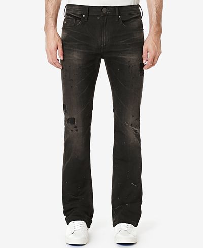Buffalo David Bitton Men's King-X Slim-Fit Bootcut Destroyed Jeans