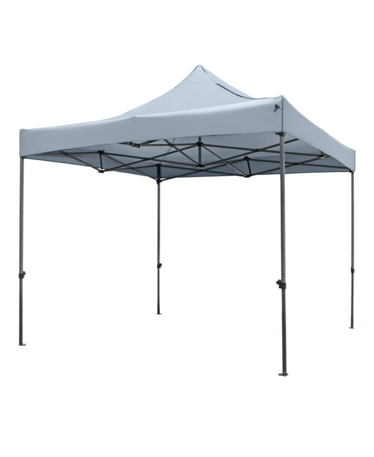 Sugift 10 x 10 Feet Pop-Up Canopy Tent Easy Setup Gazebo Shelter with Wheeled Bag - White