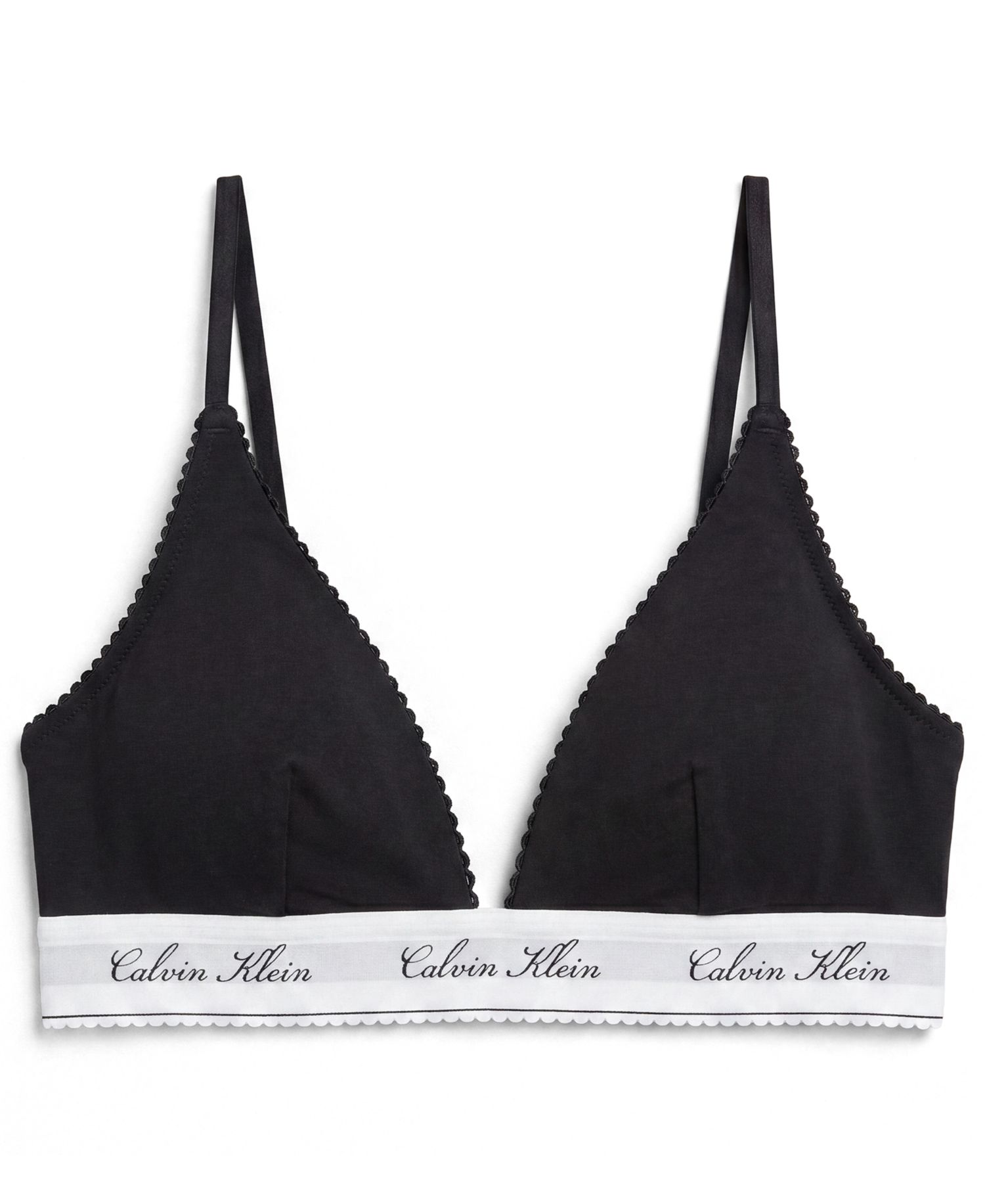 Icon Cotton-Modal Script Wireless Lightly-Lined Triangle Adjustable Strap Bra, QF9068
