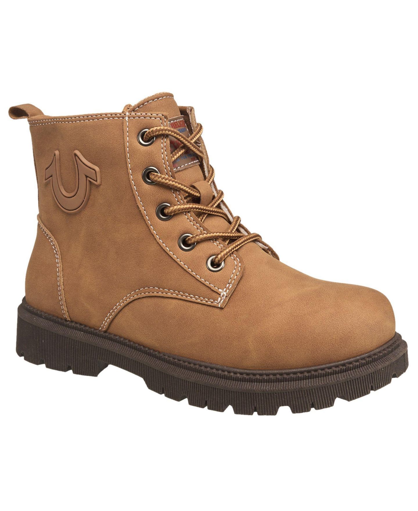 Ботинки True Religion ( 4 to 6) Chilli Embroidered Logo Work Boot для мальчиков, цвет: Рыжевато-коричневый — фото 1
