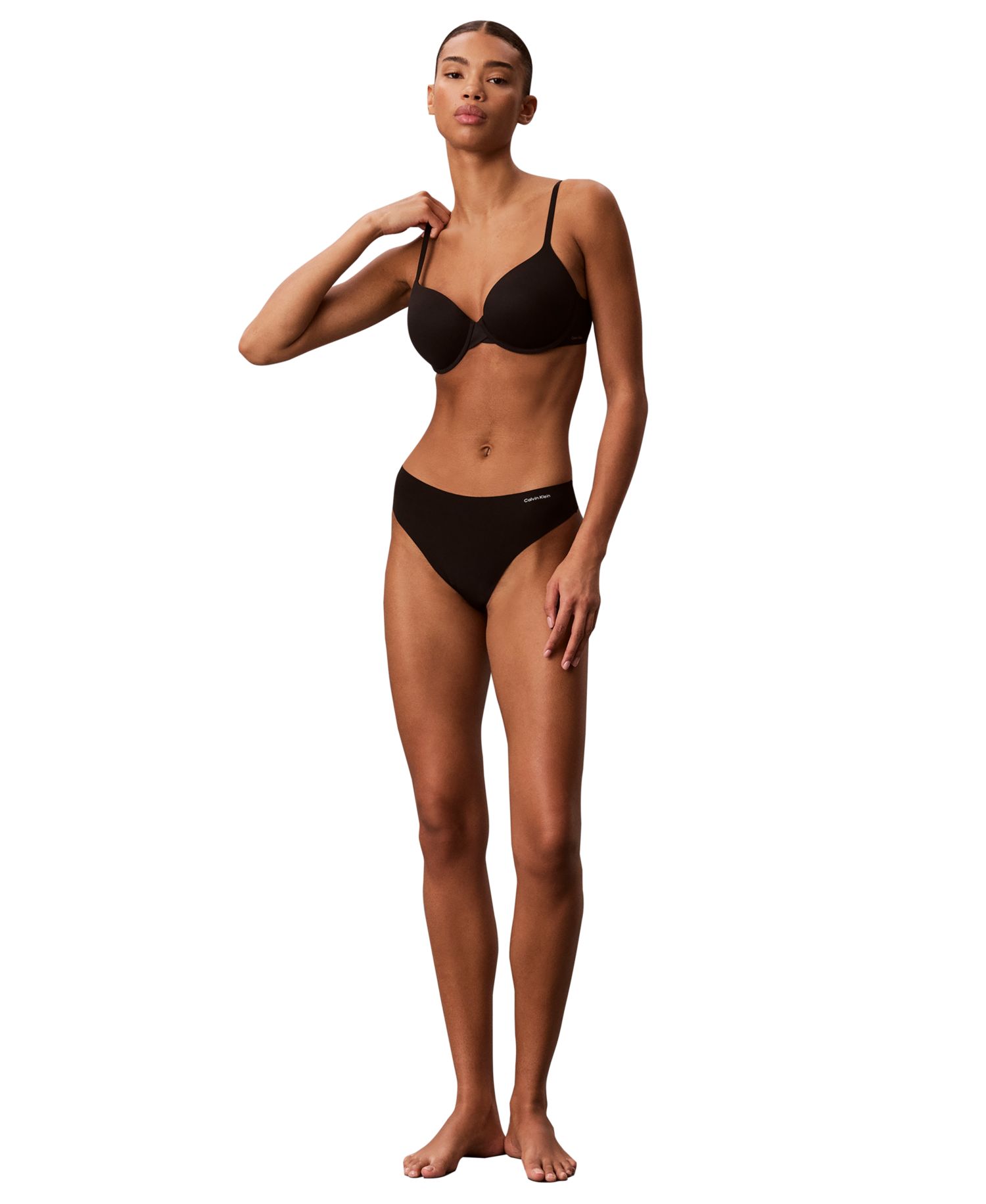 Women's Invisibles Seamless Microfiber Mid-Rise Thong, 5-Pack, QD5418