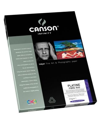 Platine 100% Fibre Rag Smooth Satin Inkjet Paper, 310gsm, 11x17", 25 Sheets
