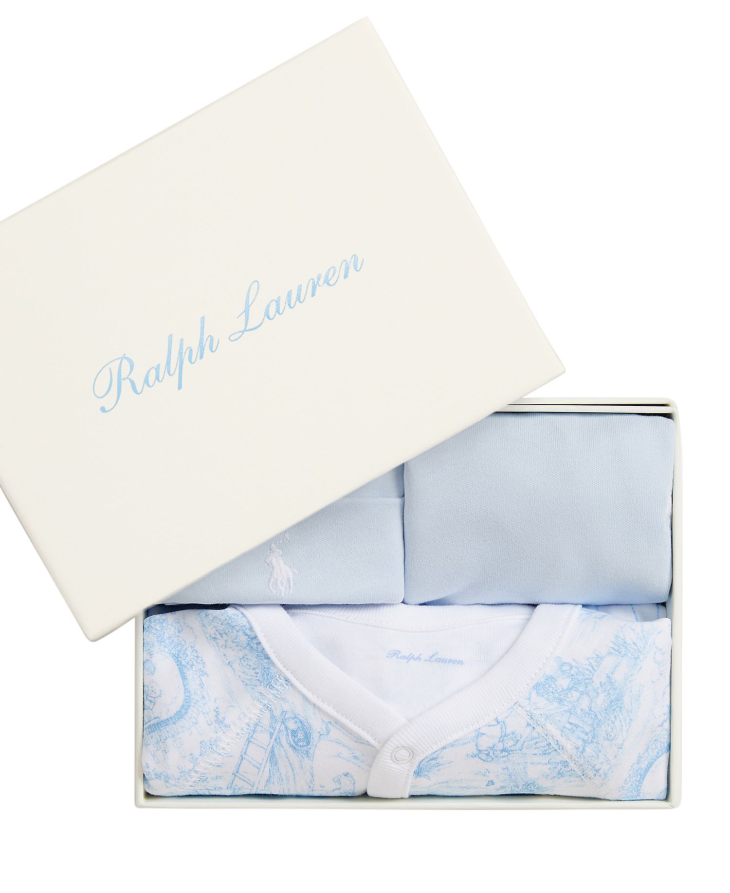 Baby Boys' and Baby Girls' Toile Bodysuit, Coverall and Hat, 3-Piece Set