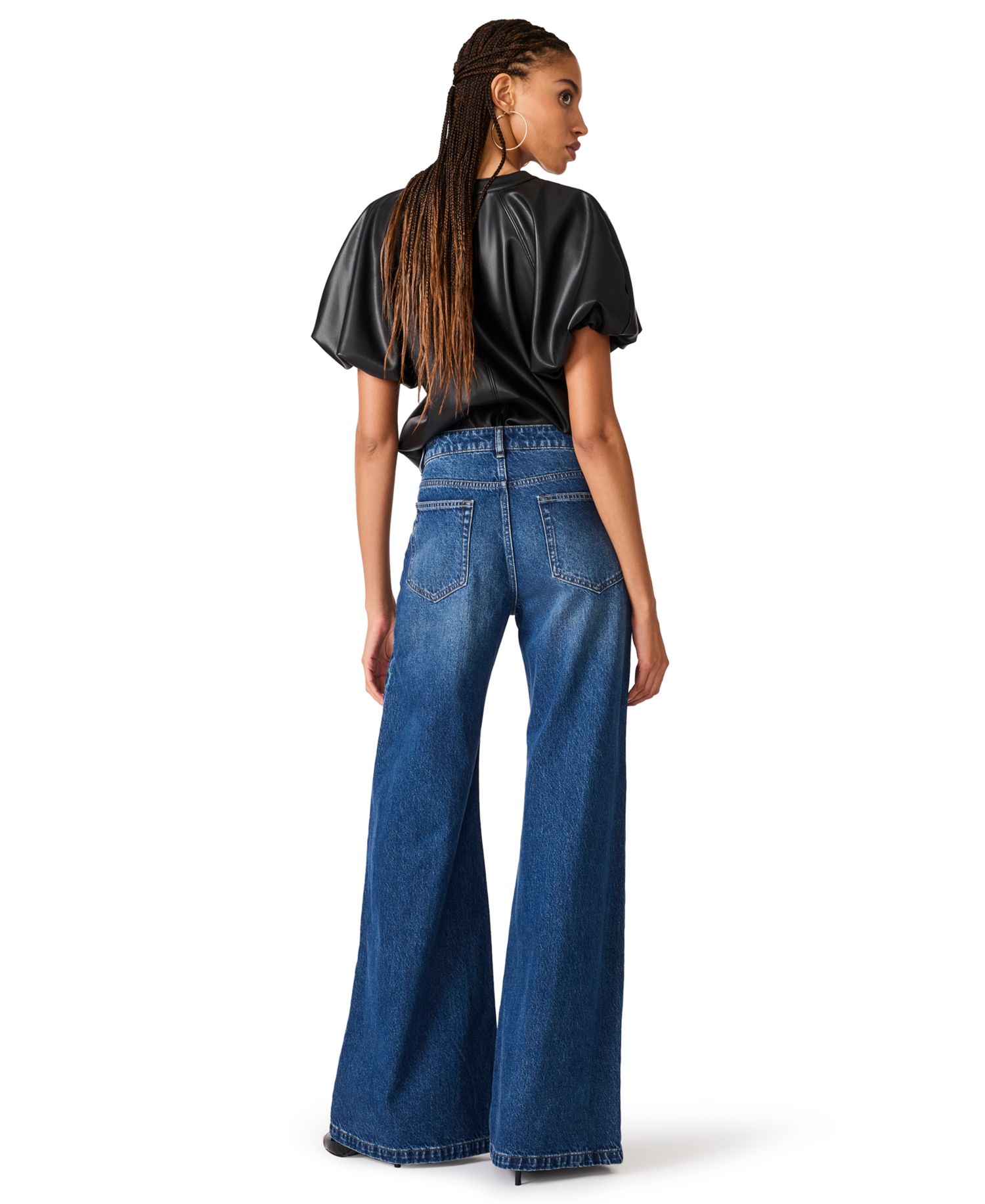 Women's Goldie Jean Mid-Rise Wide-Leg Flare Jeans