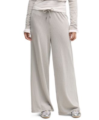 Women's Essentials Ribbed Wide-Leg Pants