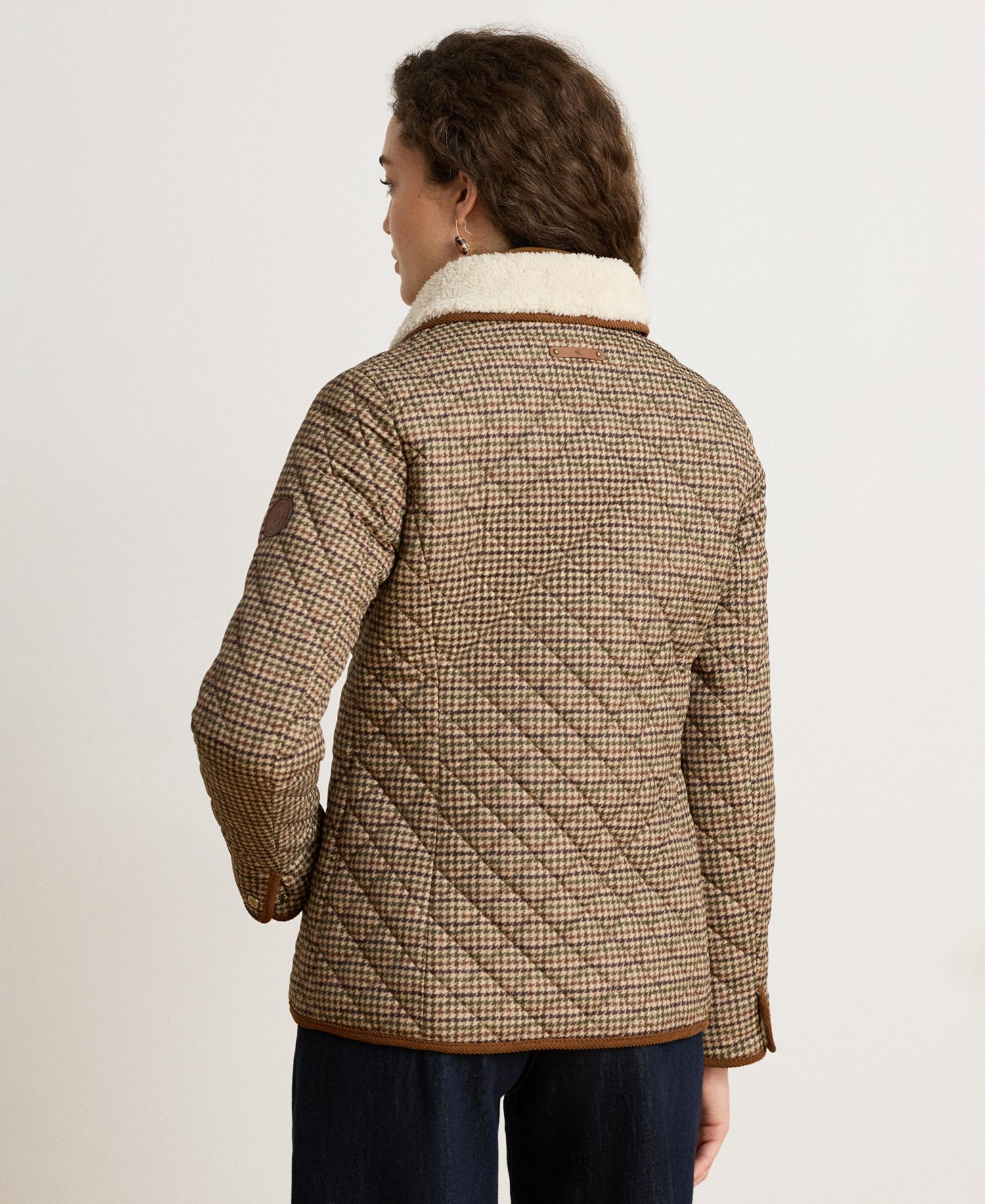 Women's Faux-Sherpa-Collar Quilted Coat