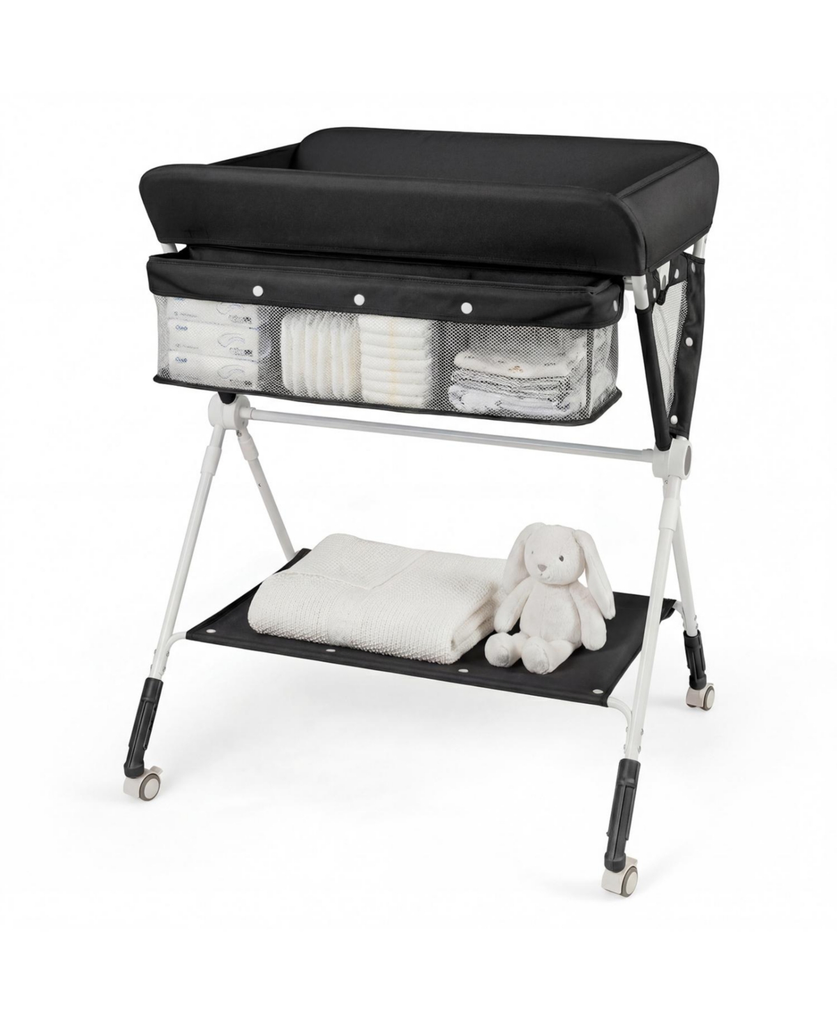 Slickblue Adjustable Height Baby Changing Table Portable Nursery Station