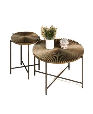 2-Piece Radial Pattern Cylindrical Table Set