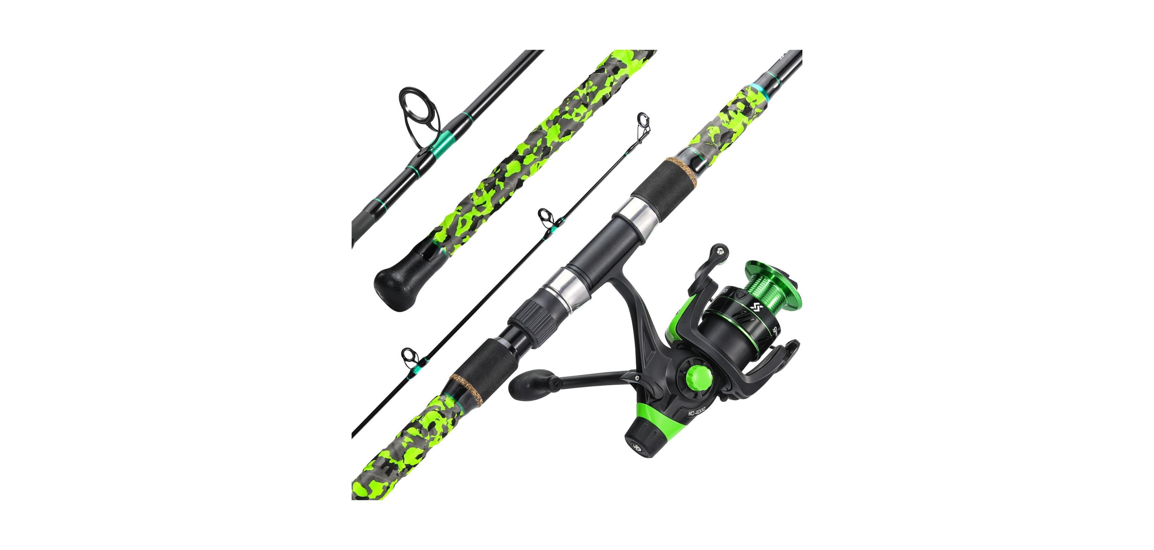 Aofar 12feet 3 Piece Surf Fishing Rod Reel Combo With 5000 Size Reel