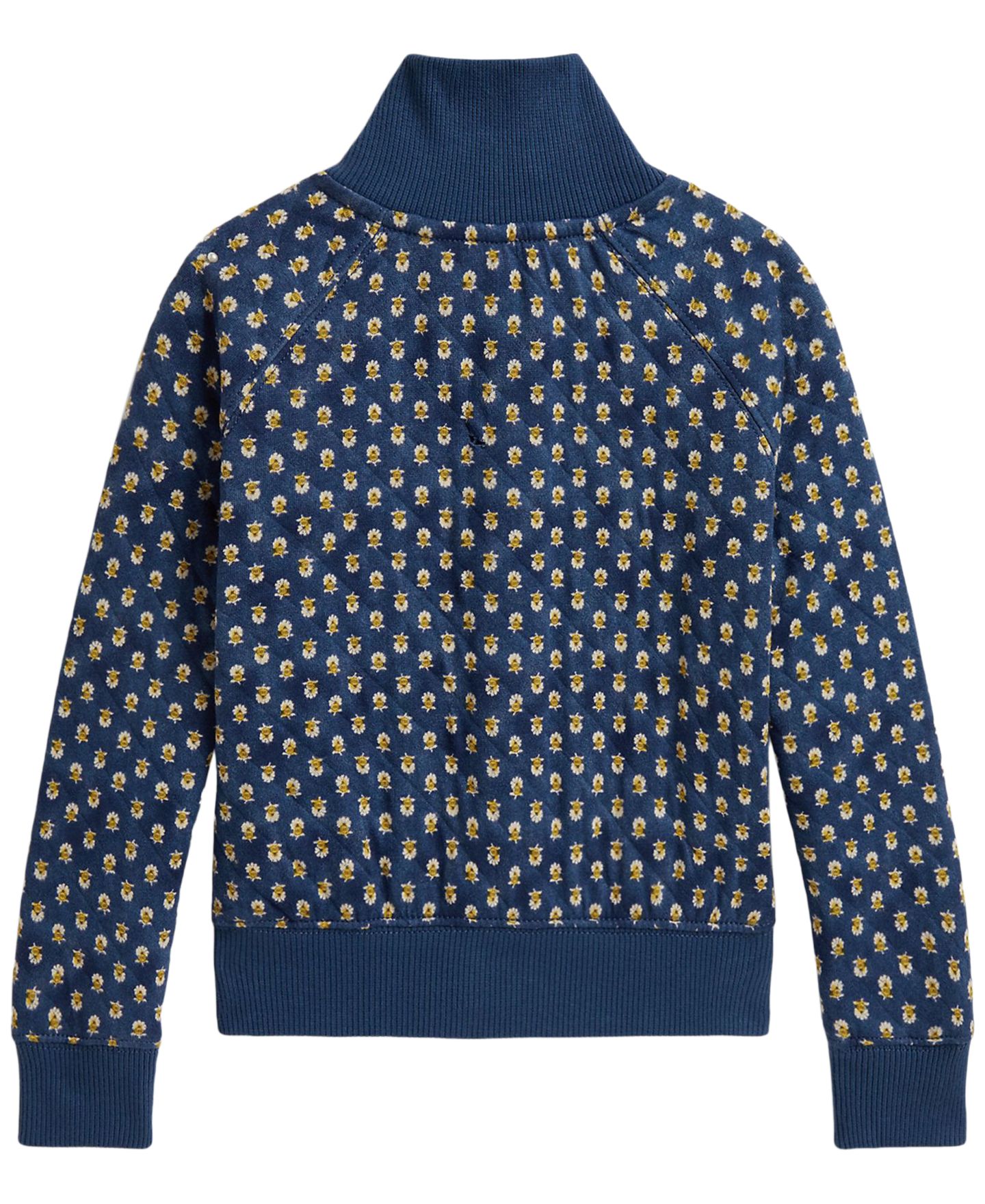 Куртка Polo Ralph Lauren Floral Quilted Double-Knit Full-Zip Jacket для девочек, цвет: Preppy Woodblock — фото 2