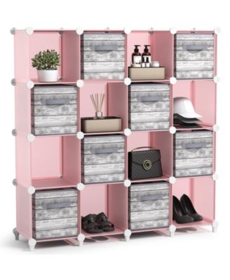 16-Cube Storage Organizer Cubby Shelf for Closet, Toys, Books, and More Space-Saving Bookshelf for Bedroom, Living Room, or Office