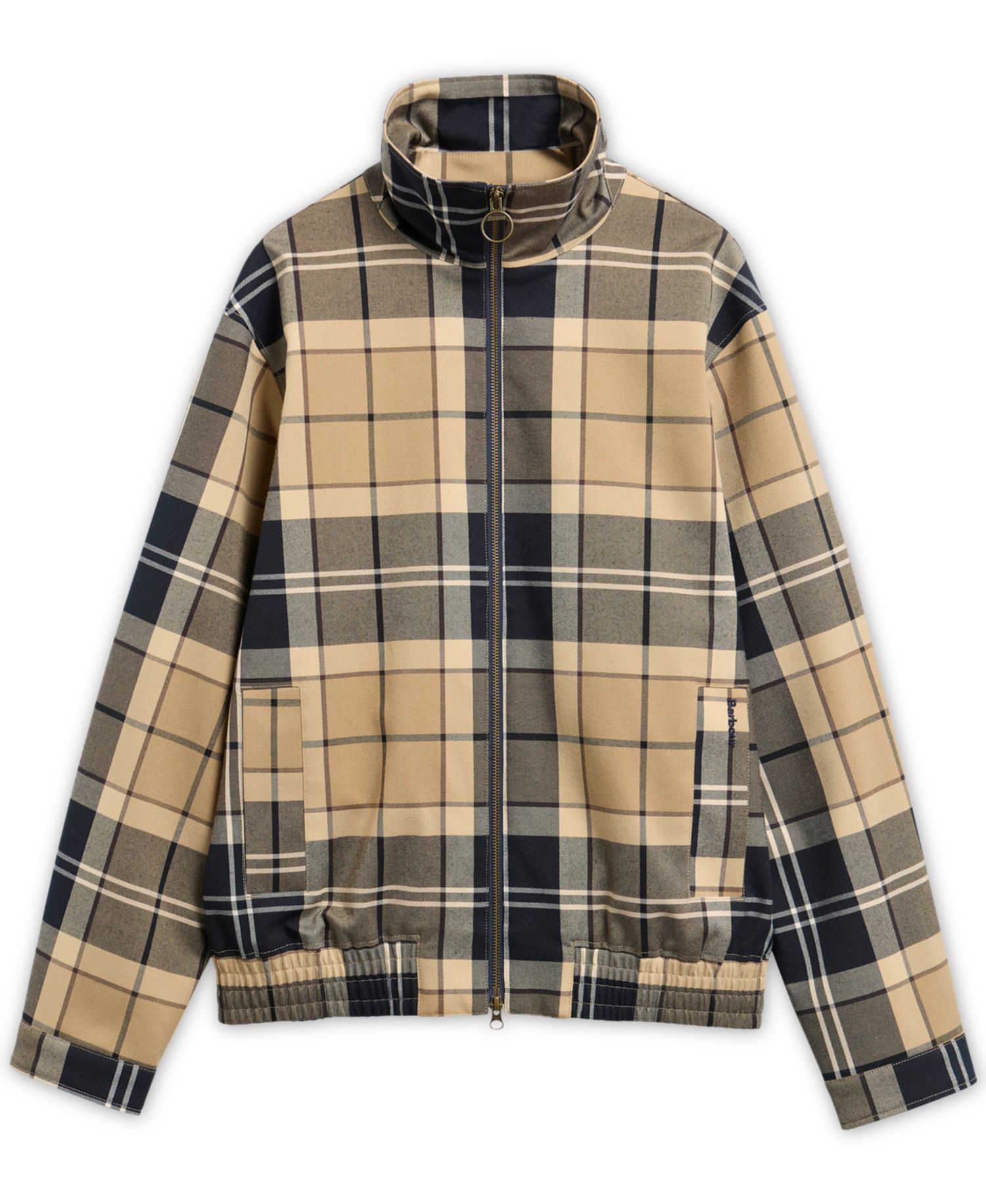 Men's Tartan Funnel-Neck Showerproof Jacket