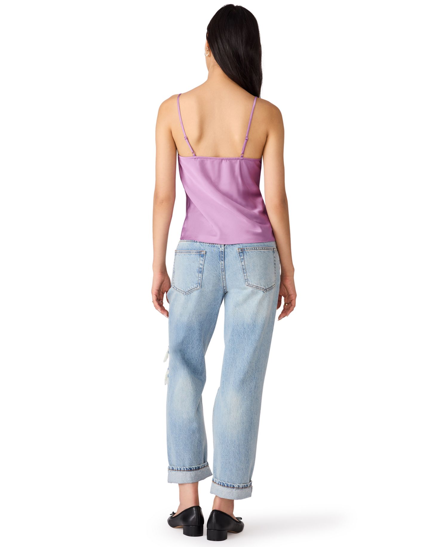 Women's Miriah Lace-Trim Sweetheart Satin Camisole