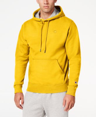 champion mens yellow hoodie