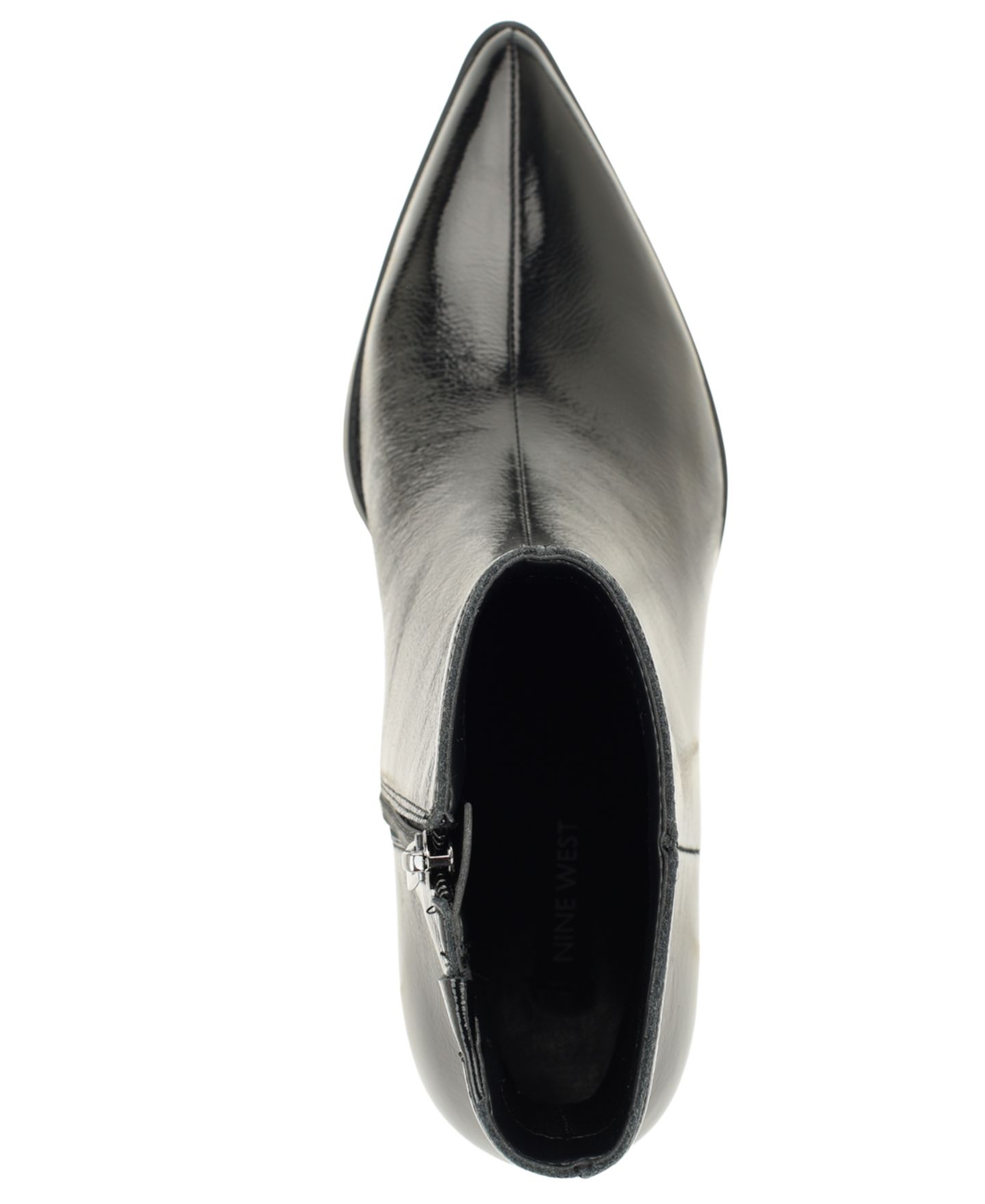 Женские ботинки Nine West Becky Pointed Toe Block Heel Booties, цвет: Чёрный кожаный — фото 4