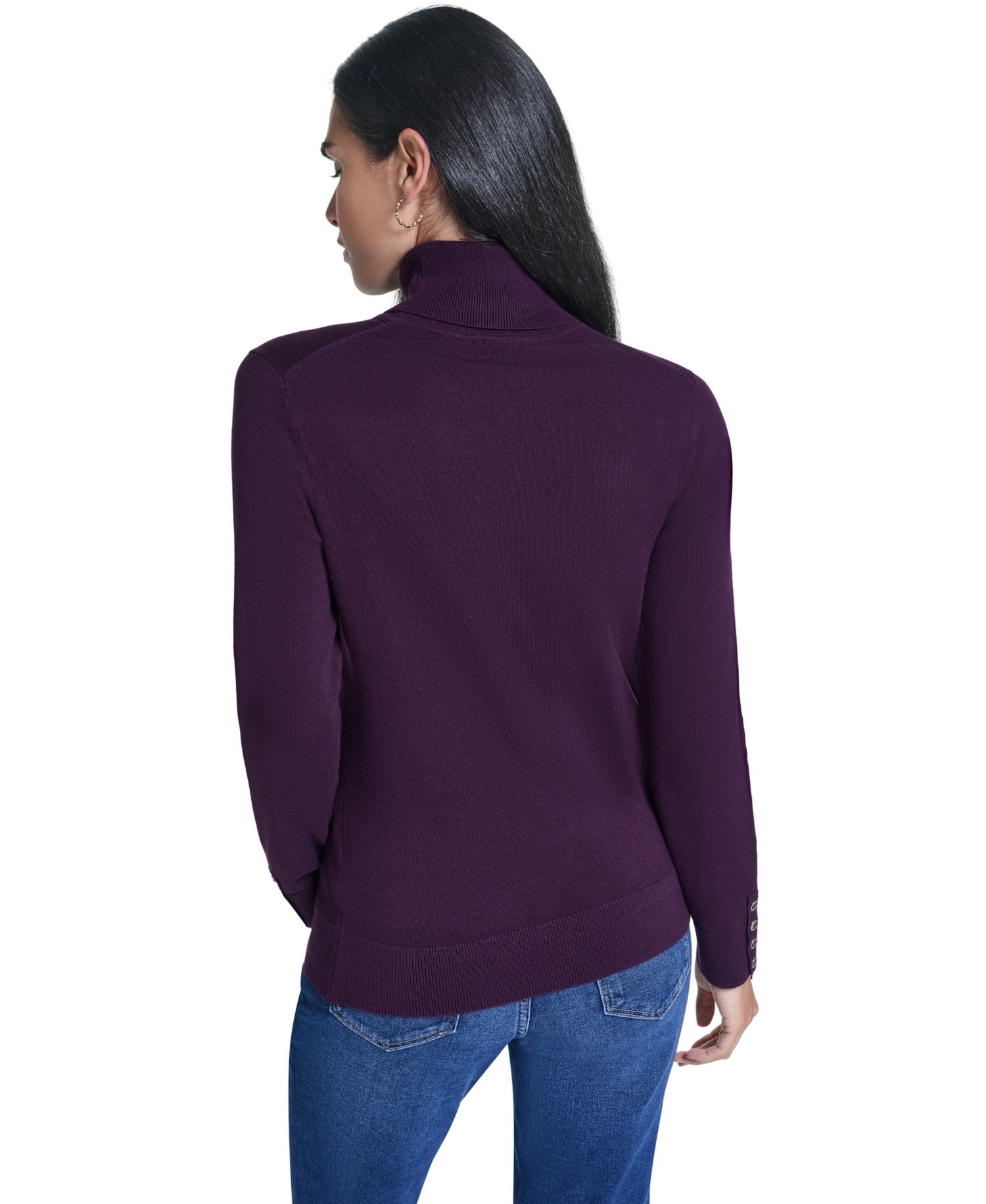 Women's Solid Long-Sleeve Turtleneck Sweater