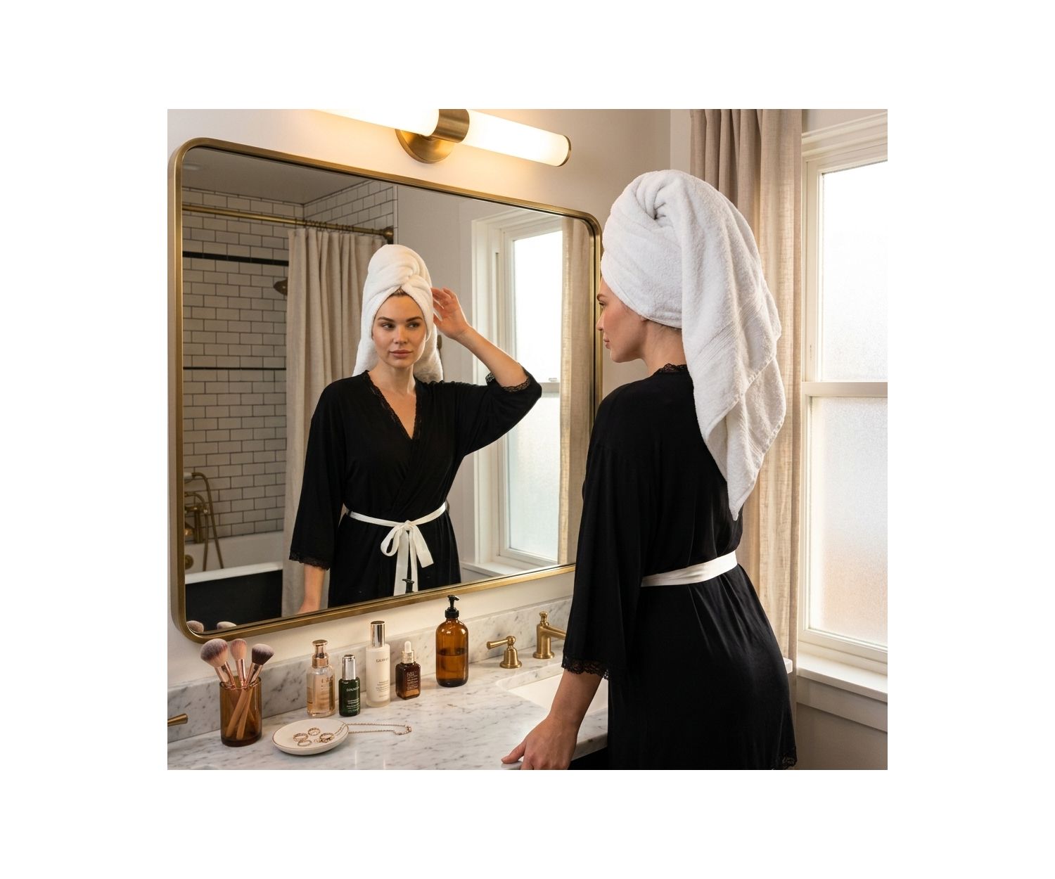 Women's Yummy Jersey 3/4-Sleeve Wrap Robe