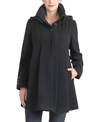 Maternity Aela Hooded A-Line Wool-Blend Coat