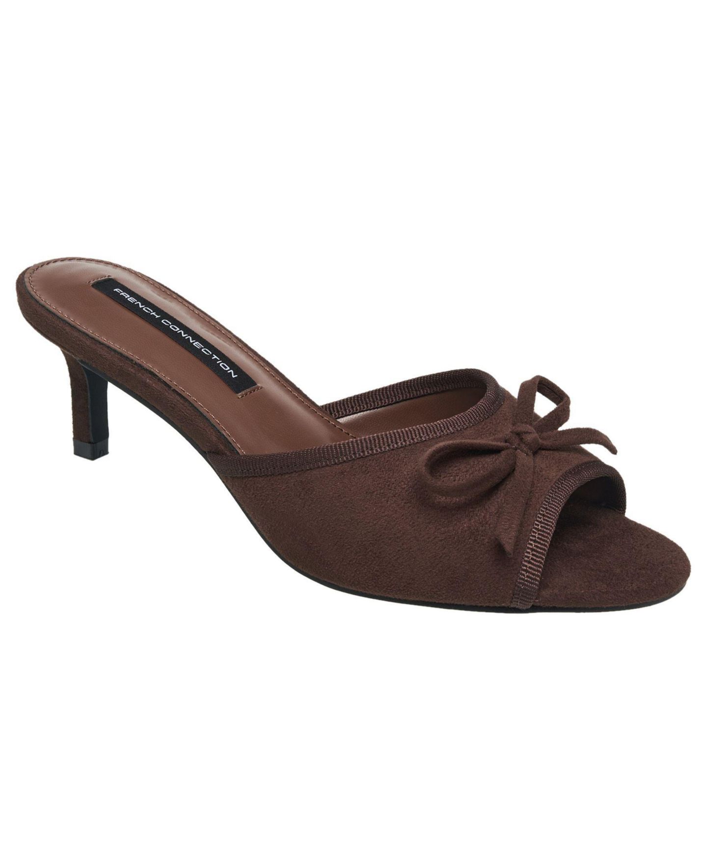 Женские туфли French Connection Dotty Faux Suede Heel, цвет: Коричневый — фото 1