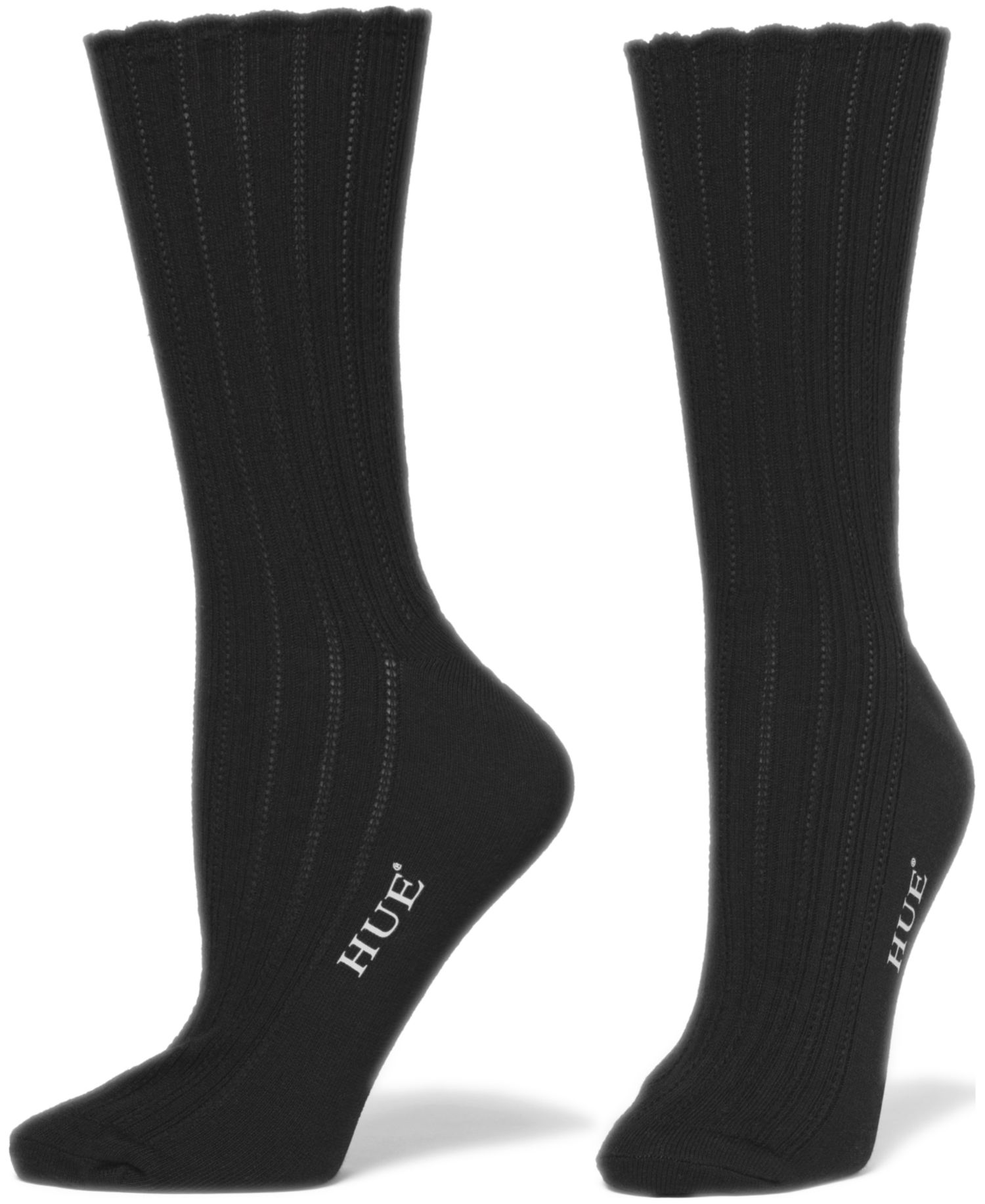 Women's 3-Pk. Scalloped Pointelle Crew Socks