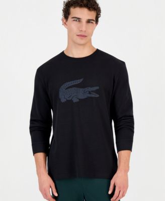 Men's Waffle-Knit Long-Sleeve Sleep Shirt