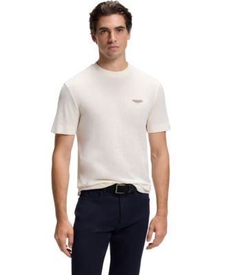 x Aston Martin Men'sCotton Mercerized Cotton Jacquard Regular-Fit T-Shirt