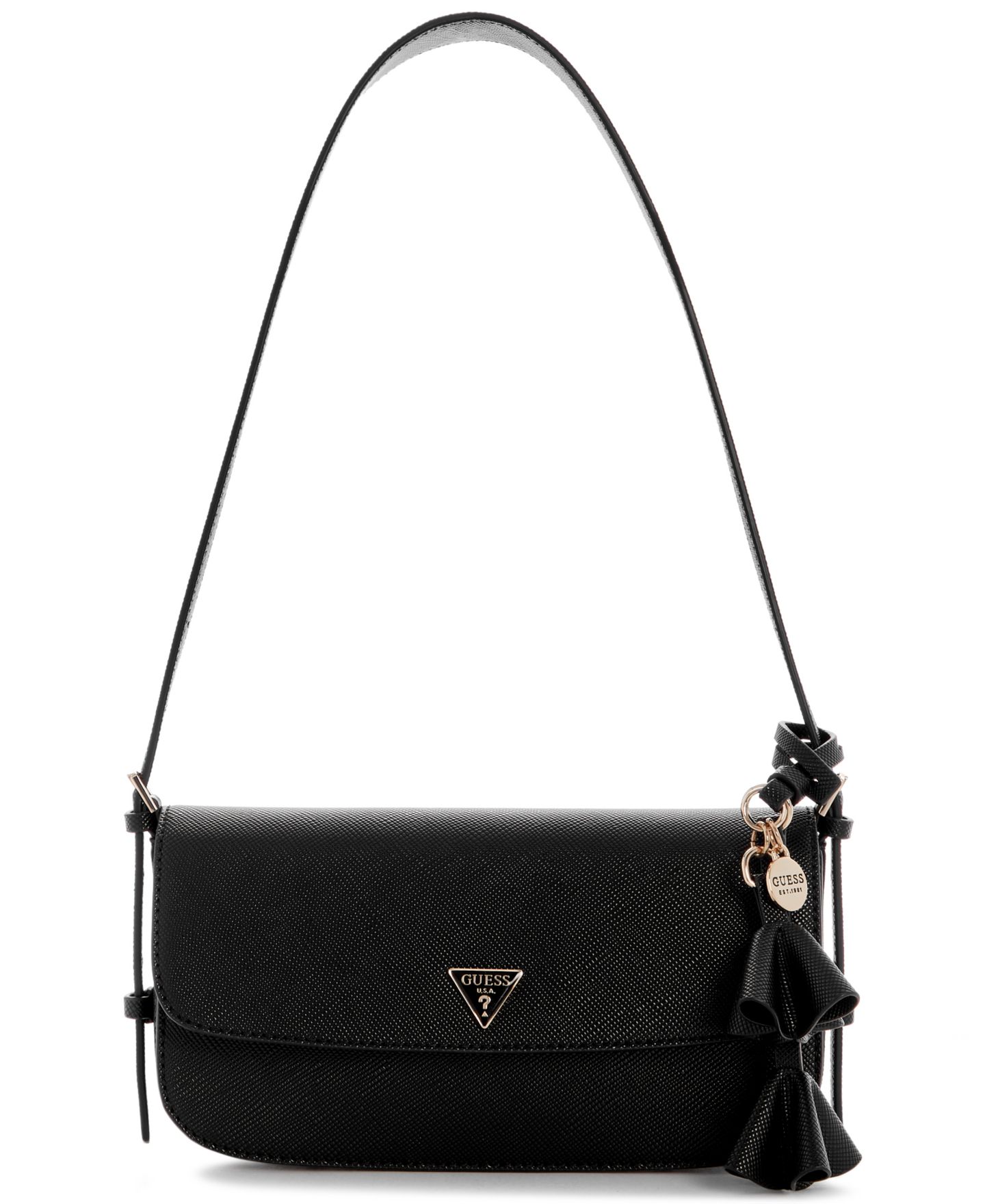 Женская сумка GUESS Danielle Flap Small Shoulder Handbag, цвет: Чёрный — фото 1