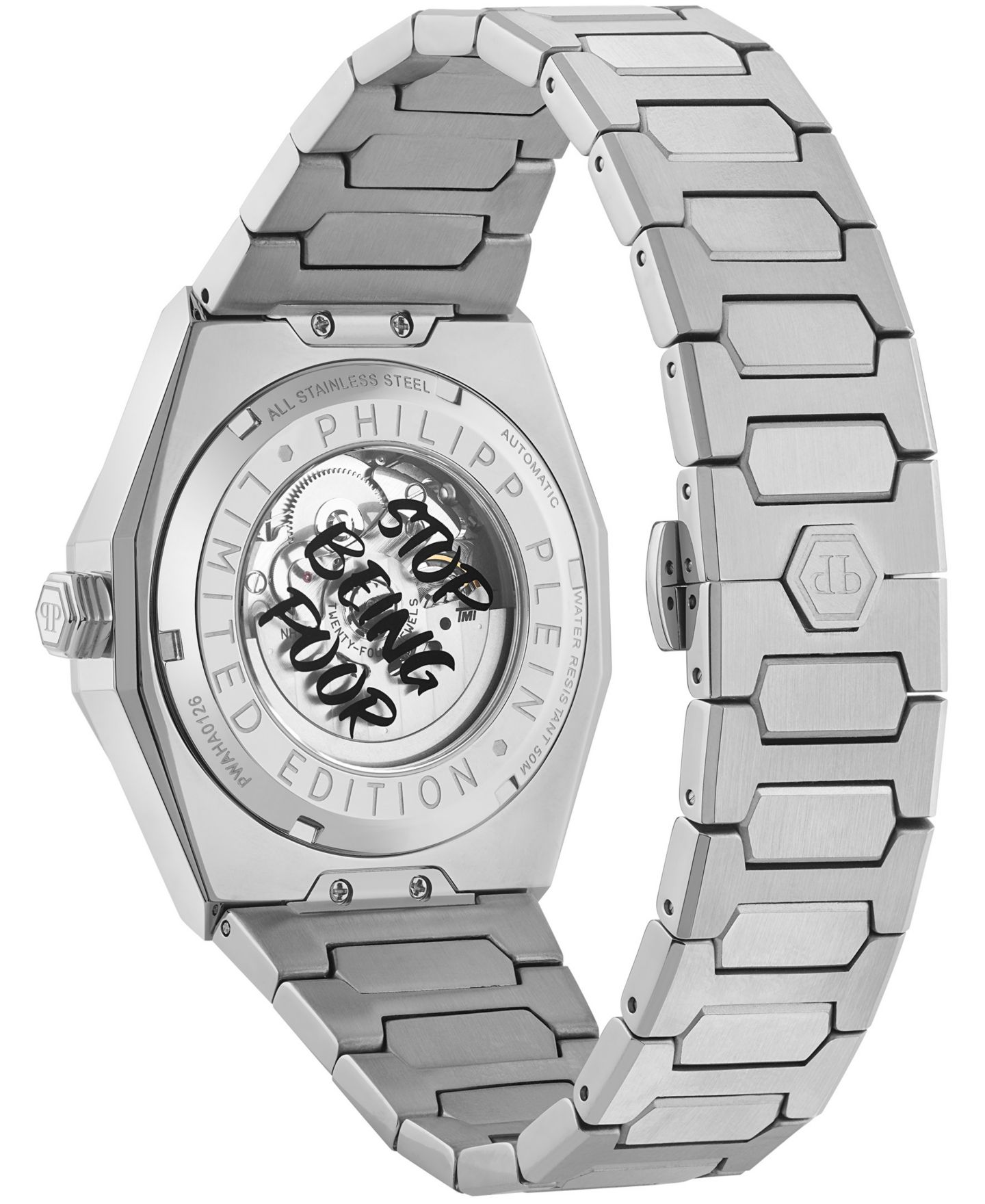 Мужские часы Philipp Plein Silver Stainless Steel Bracelet Watch 44mm — фото 3