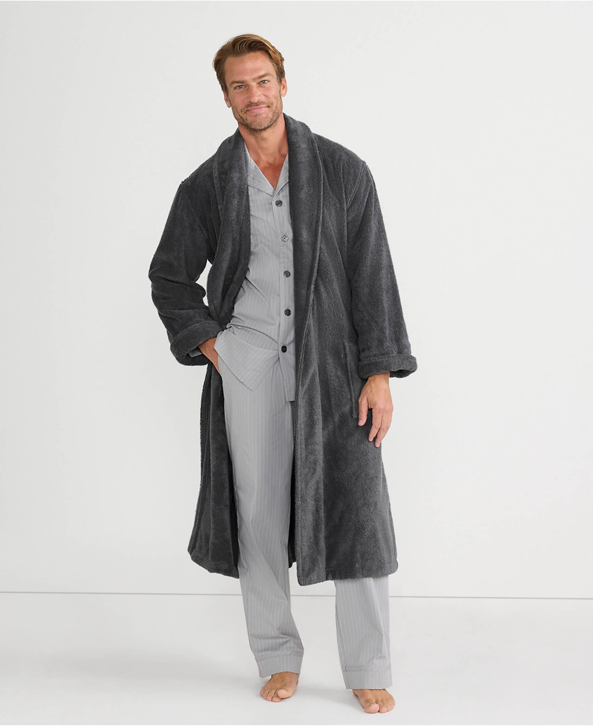 Lands' End Big & Tall Calf Length Turkish Terry Robe