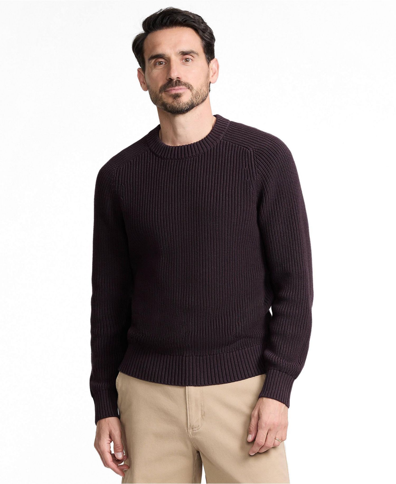 Men's Cotton Drifter Saddle Crewneck Shaker Sweater