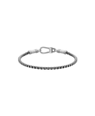 Men's Liam Stainless Steel Ionic Plated Antique Silver Steel Bracelet