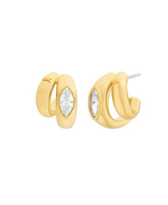 MICHAEL Marquise Double Huggie Earrings