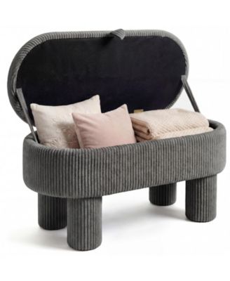 42" Storage Ottoman Bench with Hidden Storage Compartment and Legs for Living Room