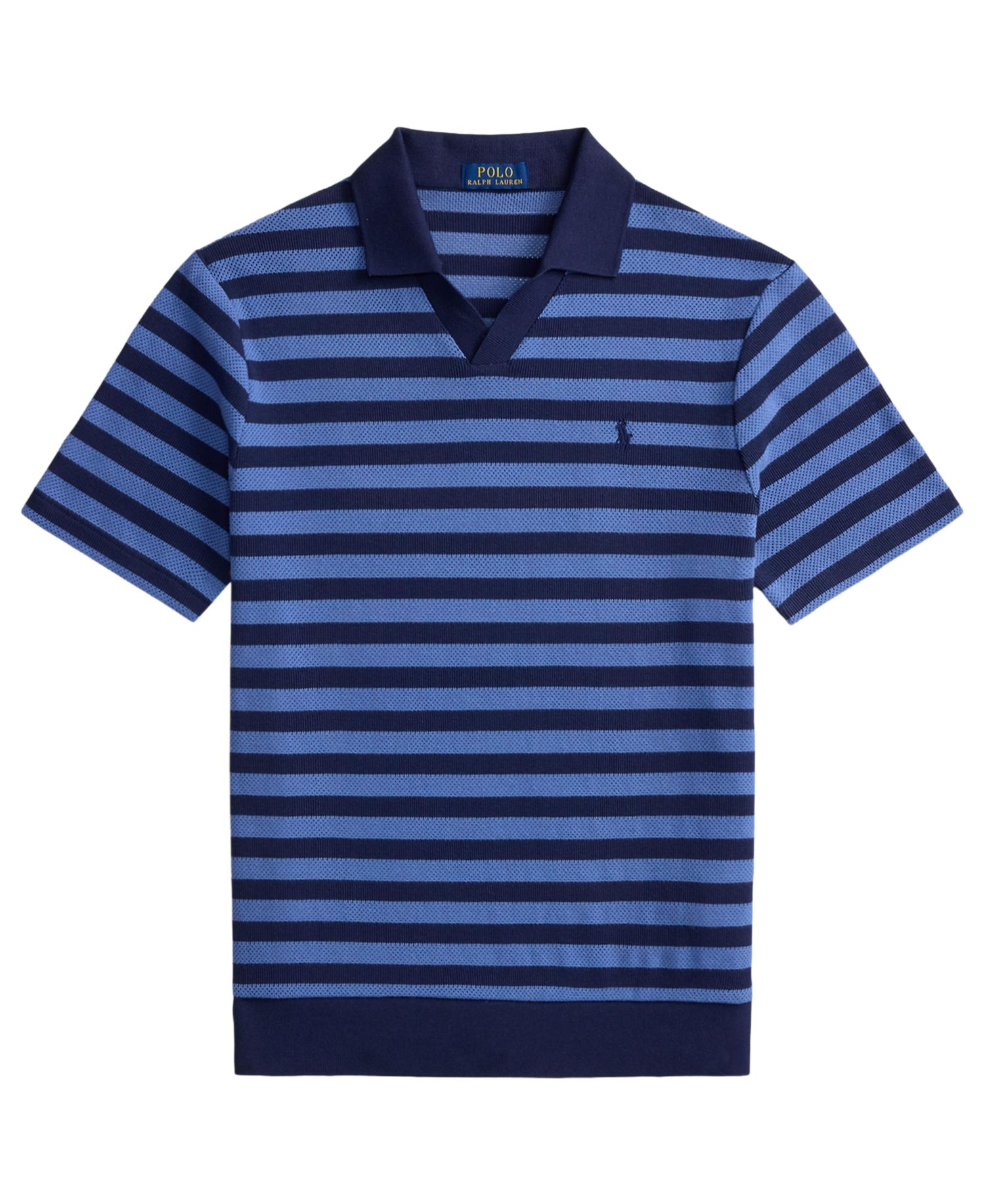 Men's Short-Sleeve Textured Polo Shirt