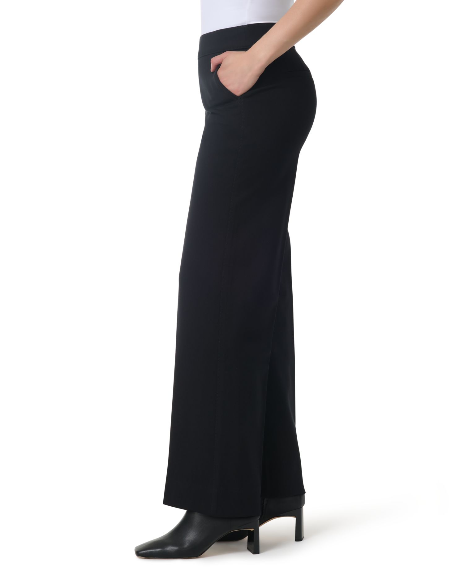 Women's High-Rise Wide-Leg Pull-On Trousers