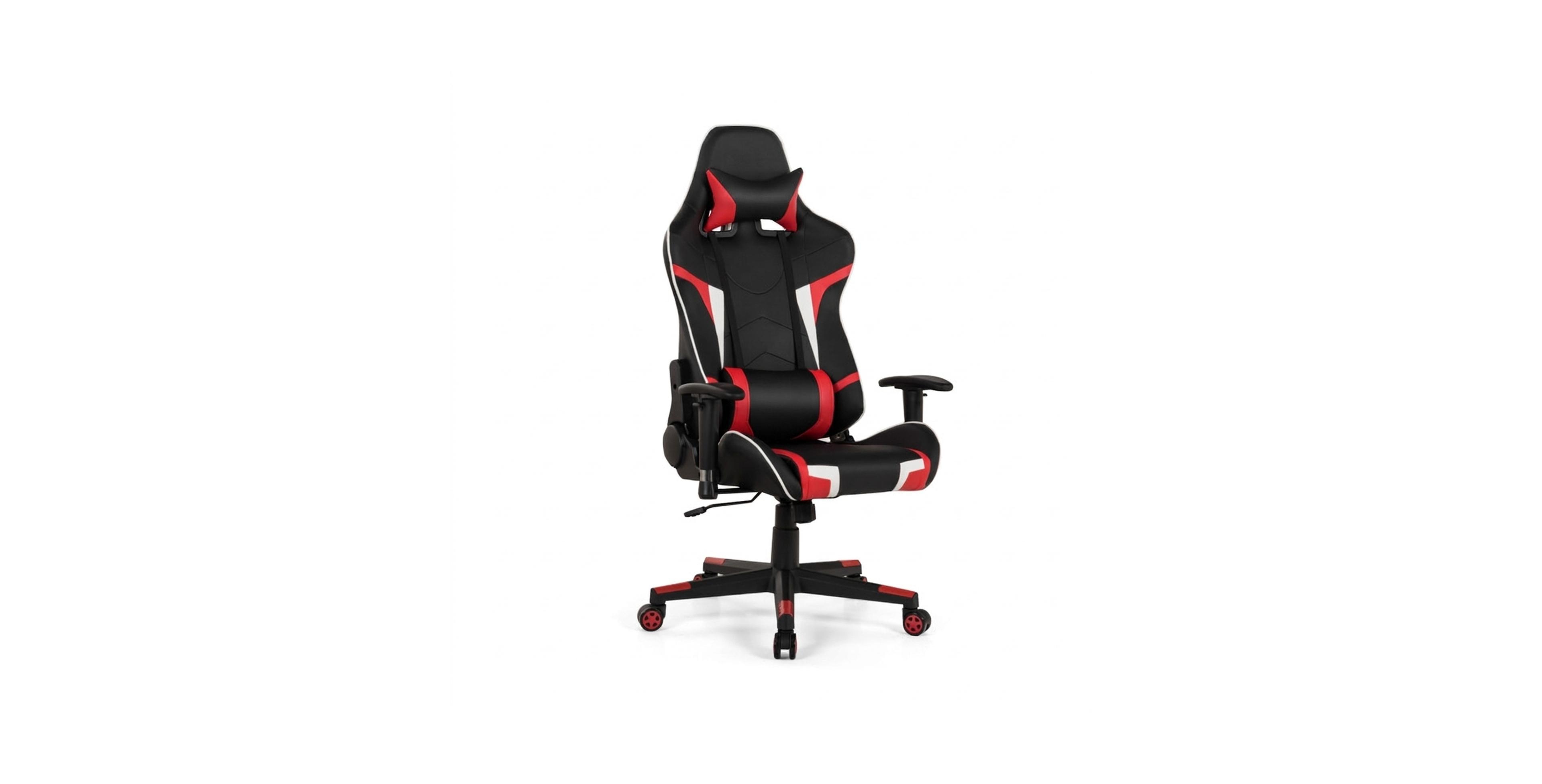 Gouun Reclining Swivel Massage Gaming Chair with Lumbar Support and Headrest