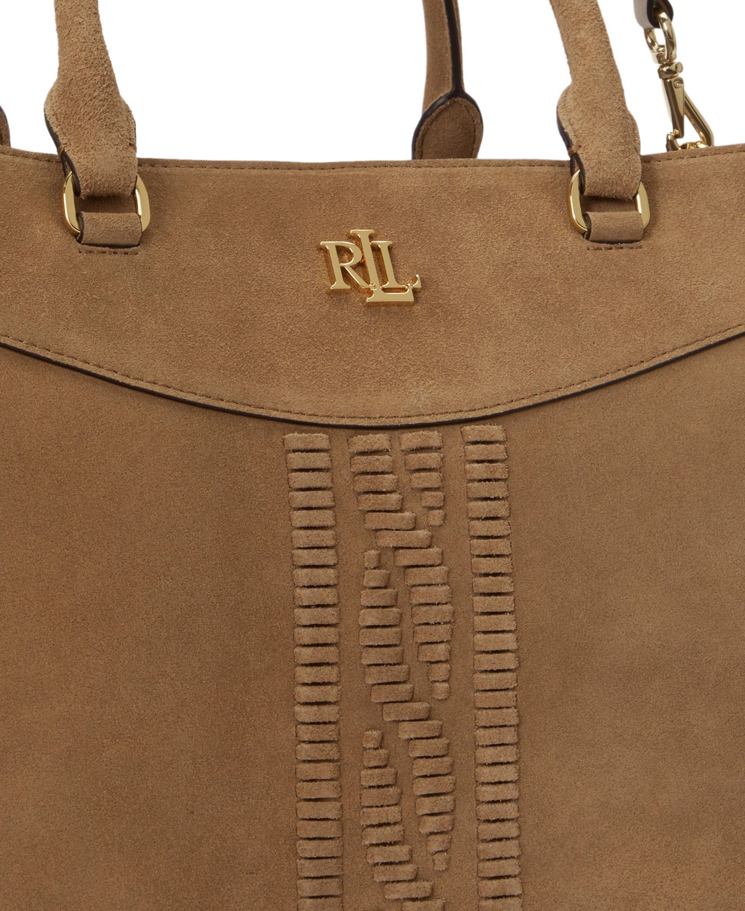 Marcy Suede Cable-Embossed Large Satchel Bag