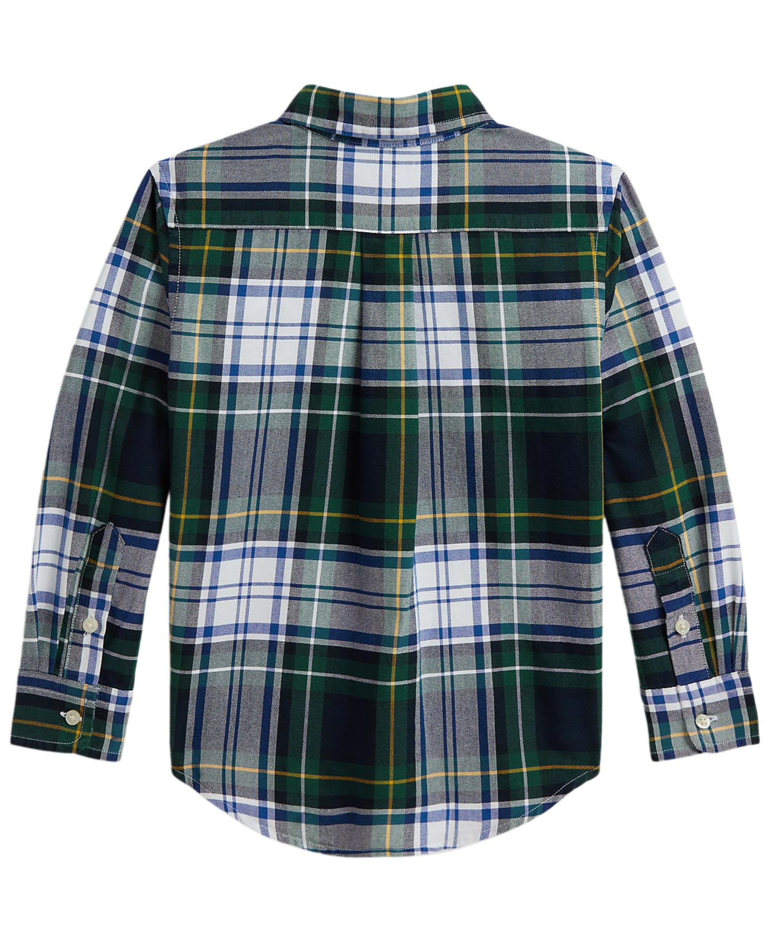 Boys' 2T-7 Plaid Cotton Oxford Shirt