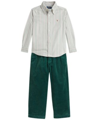 Boys' 2T-7 Cotton Oxford Shirt and Corduroy Pants, 2-Piece Set 