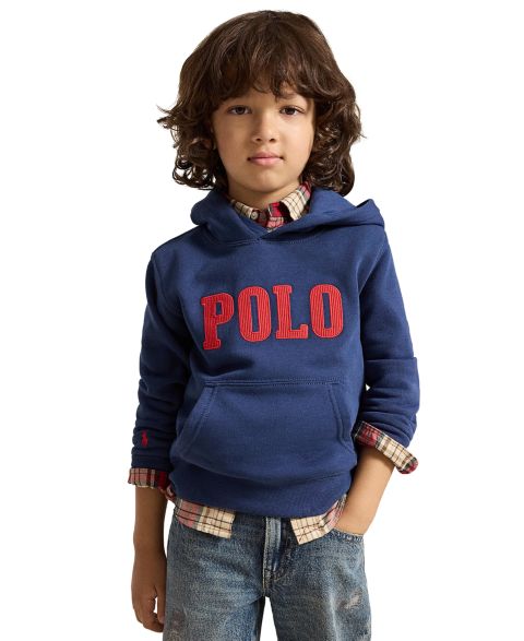 Худи Polo Ralph Lauren Logo Fleece для мальчиков, цвет: Тёмно-синий