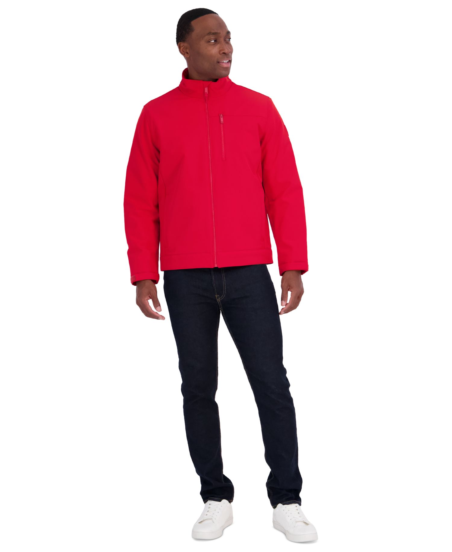 Men's Sherpa Lined Softshell Stand Collar Jacket