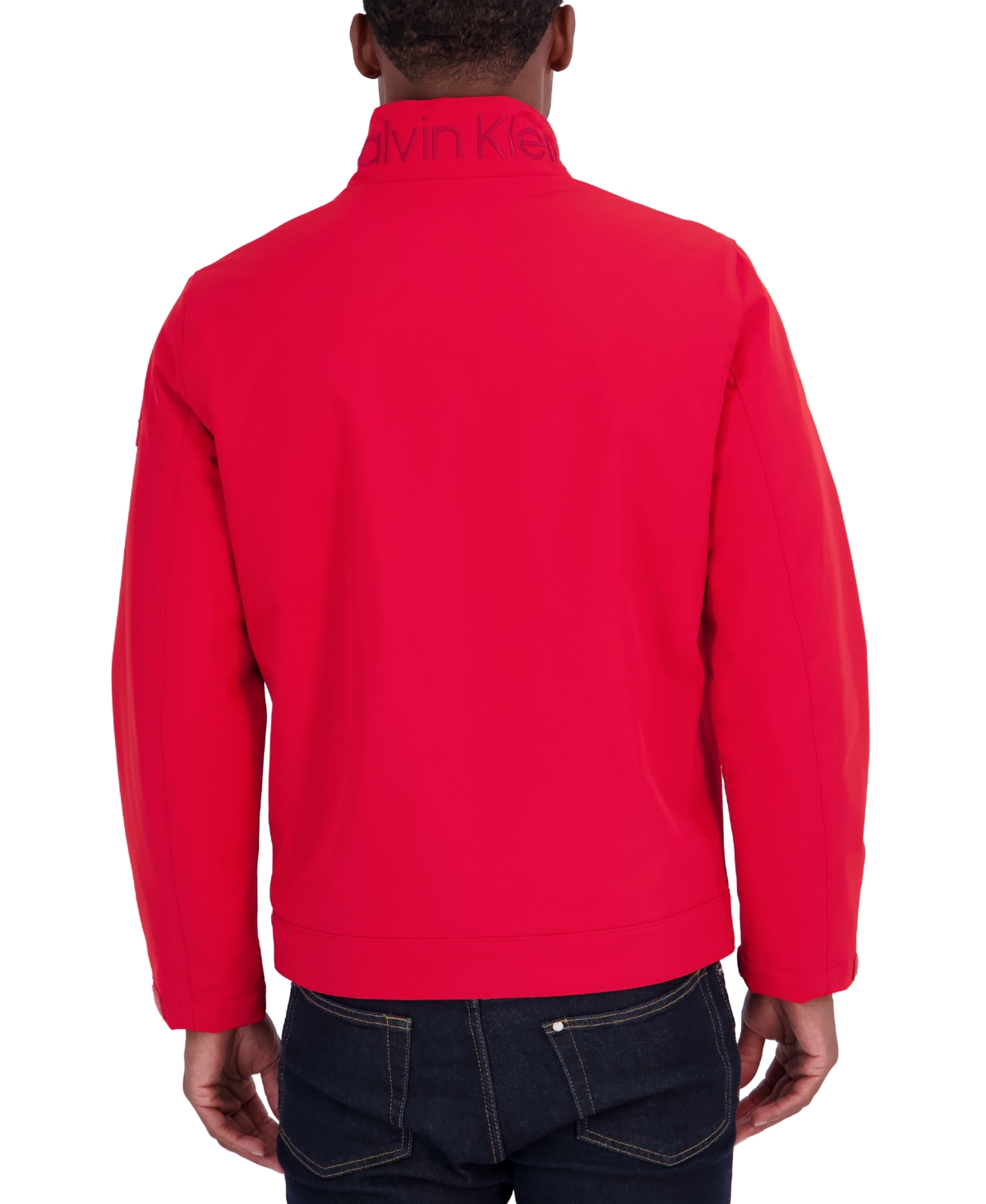 Calvin Klein Men's Sherpa Lined Softshell Stand Collar Jacket